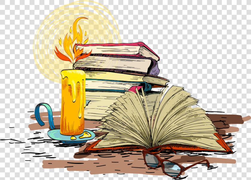 Book Candle Vecteur   Book And Candle Png  Transparent PngTransparent PNG