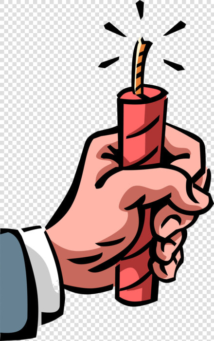 Vector Illustration Of Hand Holds Dynamite With Lit  HD Png DownloadTransparent PNG