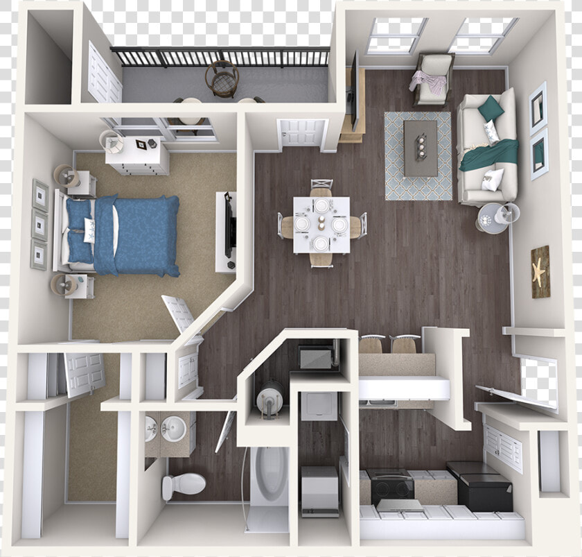 The Dogwood 1 Bedroom Floor Plan  HD Png DownloadTransparent PNG