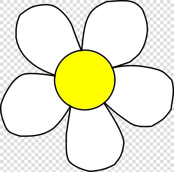 Black And Yellow Daisy Clip Art   Spring Flowers Black And White Clip Art  HD Png DownloadTransparent PNG