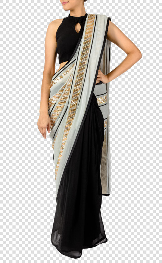 Black And Gold Saree Blouse   Silk  HD Png DownloadTransparent PNG