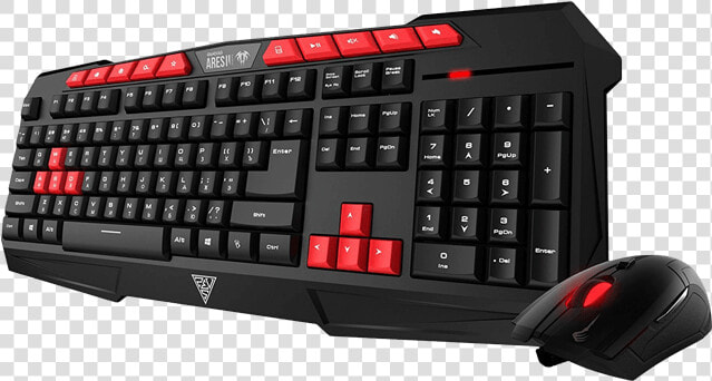 Ares V2 Essential Combo  3200 Dpi  Wired Usb  Black red    Gamdias Ares Gkc100  HD Png DownloadTransparent PNG