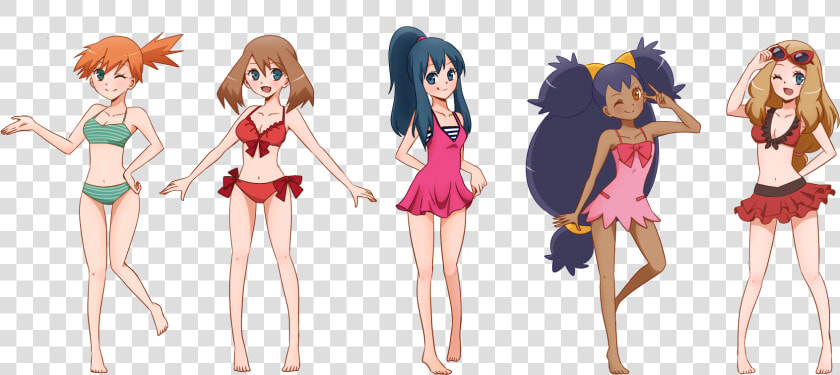 Pokémon Firered And Leafgreen Pokémon Go Serena Ash   Pokemon Trainer In Swimsuit  HD Png DownloadTransparent PNG