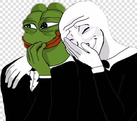 Pepe And Wojak Laughing  HD Png DownloadTransparent PNG