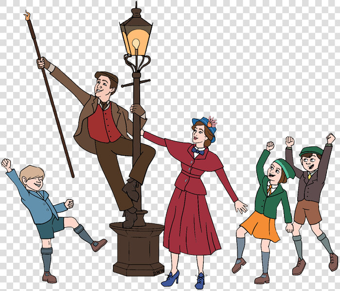 Mary Poppins  Jack  John  Georgie  Annabel Tripping   Mary Poppins Returns Artwork  HD Png DownloadTransparent PNG