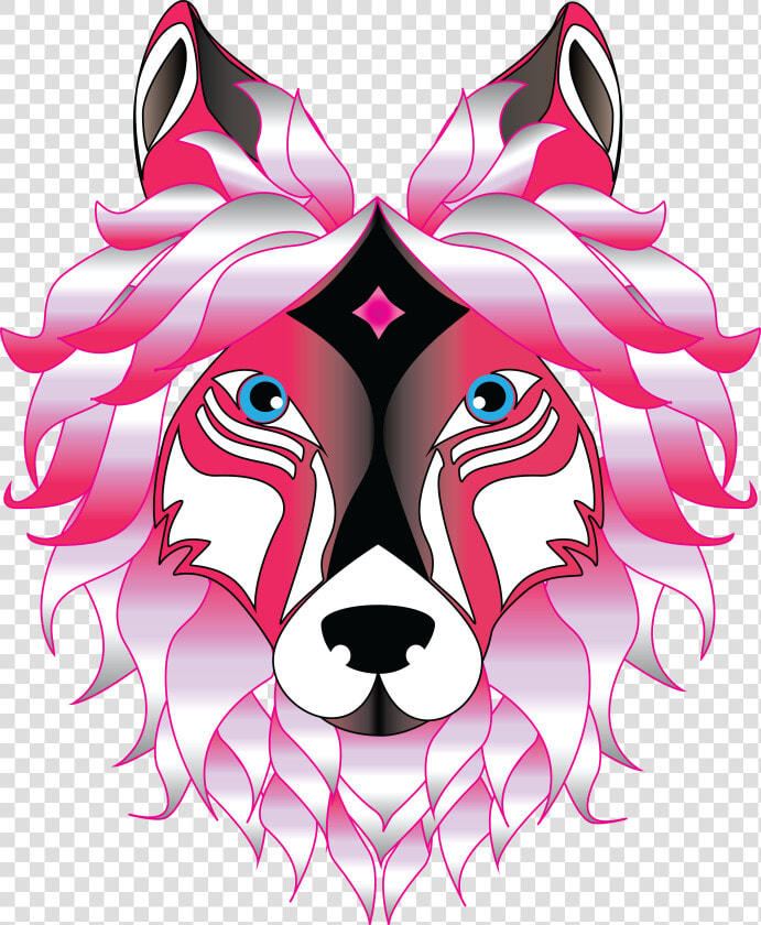 Free Clipart Of A Pink Fox   Spirit Animal Native American Totem Wolf  HD Png DownloadTransparent PNG