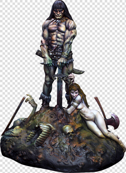 Transparent Conan The Barbarian Png   Frank Frazetta Conan Statue  Png DownloadTransparent PNG