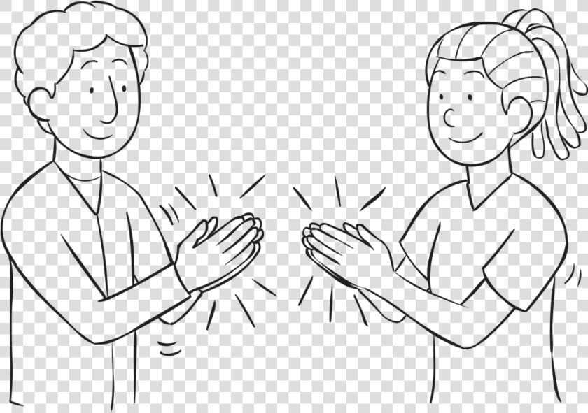 Synchro Clap   Clapping Hands Drawing  HD Png DownloadTransparent PNG