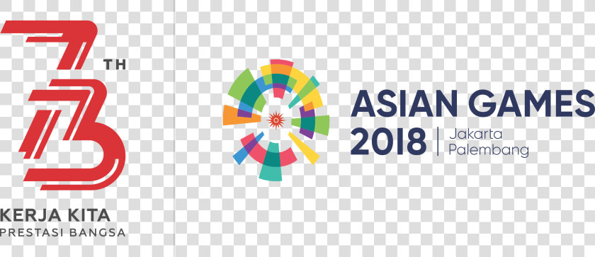 Logo Hut Ri Ke 73 Dan Asian Games   Logo 73 Tahun Indonesia  HD Png DownloadTransparent PNG