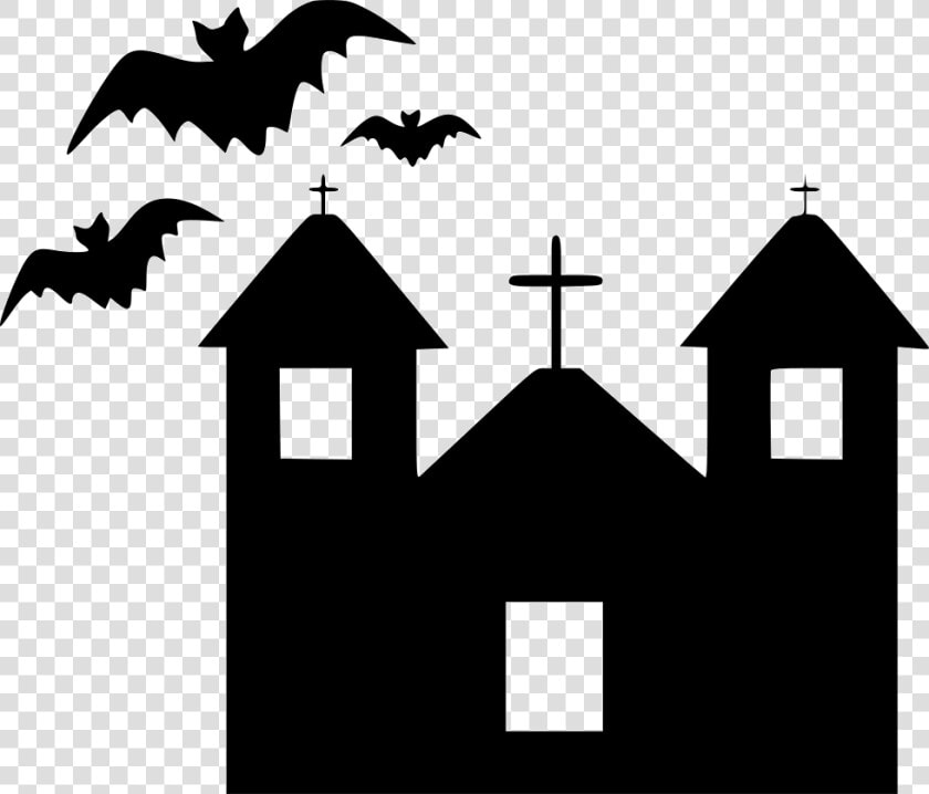 Mansion Clipart Scary   Scary House Silhouette Png  Transparent PngTransparent PNG