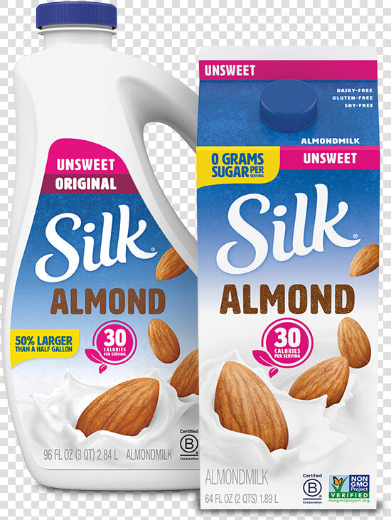 Silk Unsweet Almondmilk   Unsweetened Vanilla Almond Milk  HD Png DownloadTransparent PNG