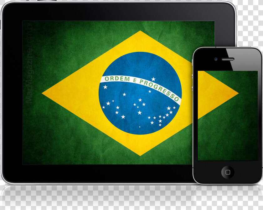 Ipad E Iphone 4 Com A Bandeira Do Brasil   Png Download  Transparent PngTransparent PNG