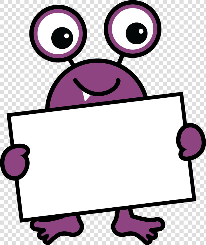 Clip Freeuse Download Pancartas Label Pinterest Monsters   Monster Clipart Sign  HD Png DownloadTransparent PNG