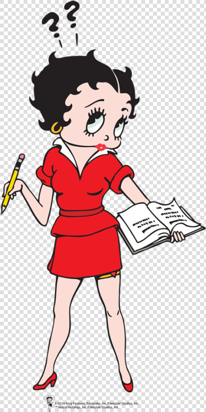 Betty Taking Notes   Betty Boop At Work  HD Png DownloadTransparent PNG