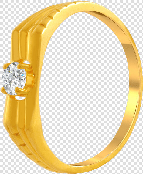 22kt Yellow Gold And American Diamond Ring For Men   Engagement Ring  HD Png DownloadTransparent PNG