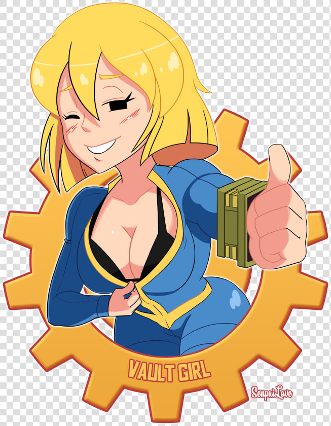 Clip Art By Senpailove On Newgrounds   Fallout Sexy Vault Girl  HD Png DownloadTransparent PNG