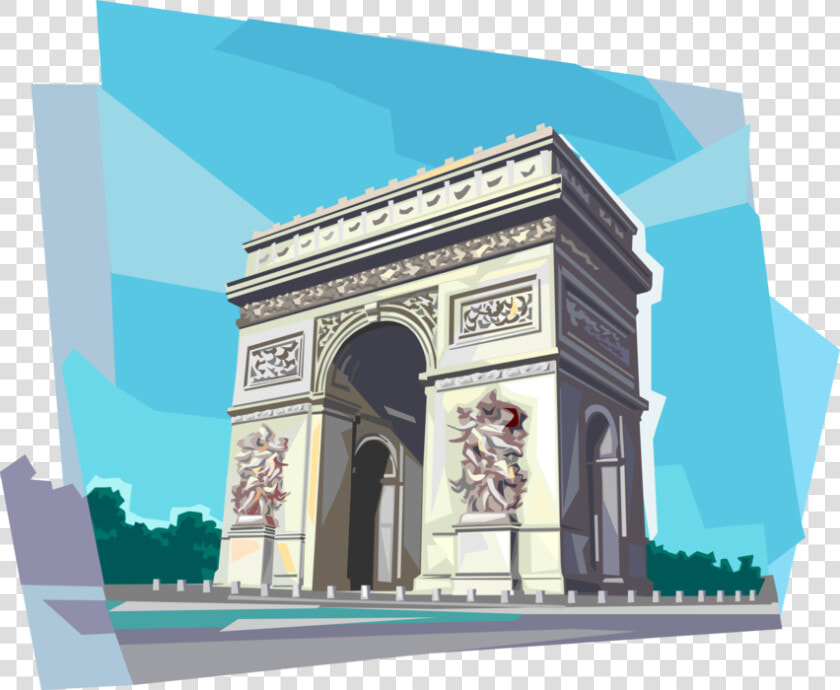 Vector Illustration Of Arc De Triomphe Triumphal Arch   Clipart Png Arcul De Triumf  Transparent PngTransparent PNG