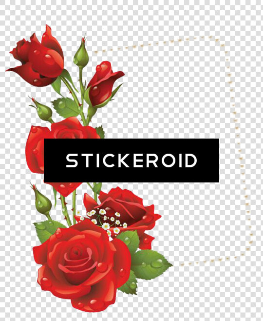 Red Flower Frame Border Frames   Png Download   Rose Flower Png Vector  Transparent PngTransparent PNG