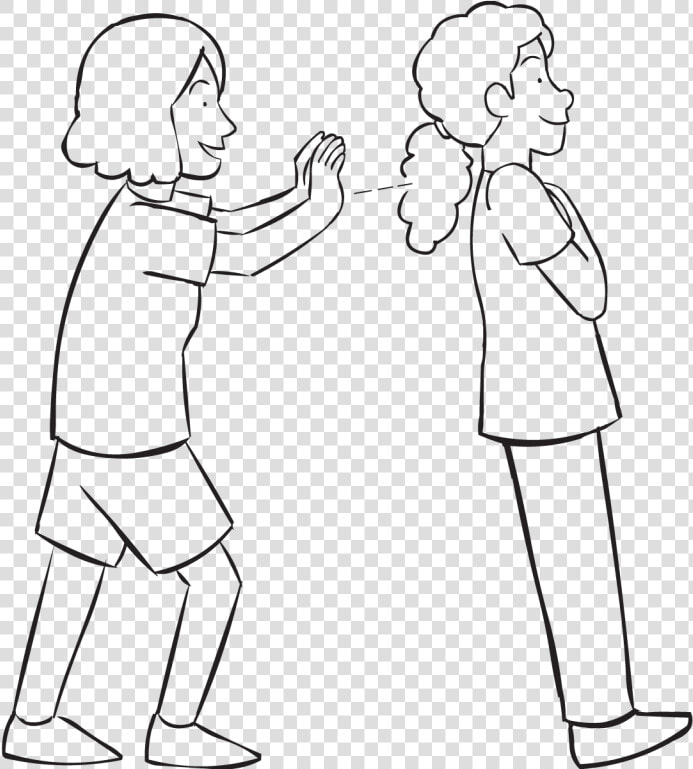 One Person Leaning Back Into The Arms Of Another As   Line Art  HD Png DownloadTransparent PNG