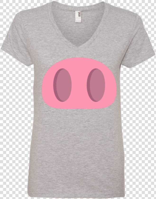 Pig Nose Emoji Ladies   T shirt  HD Png DownloadTransparent PNG