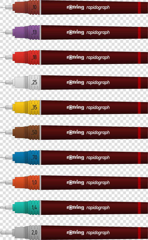 4d Drawing Pen   Rotring Pen Thickness  HD Png DownloadTransparent PNG