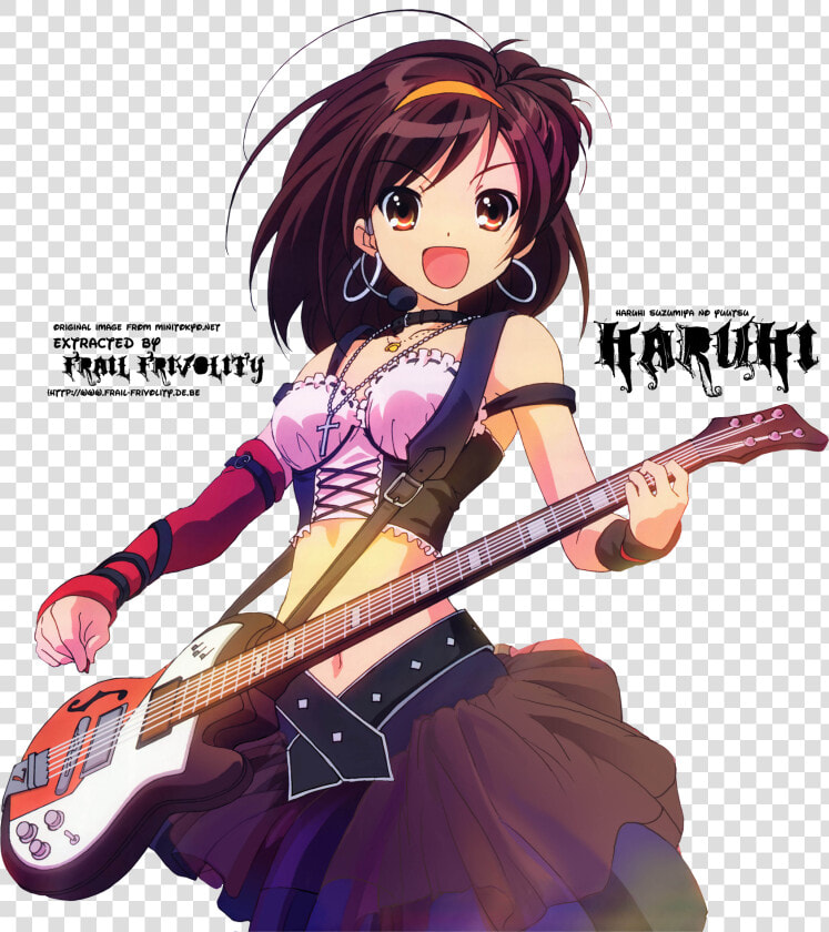 Rock Estrella Girl   Haruhi Suzumiya Guitar  HD Png DownloadTransparent PNG