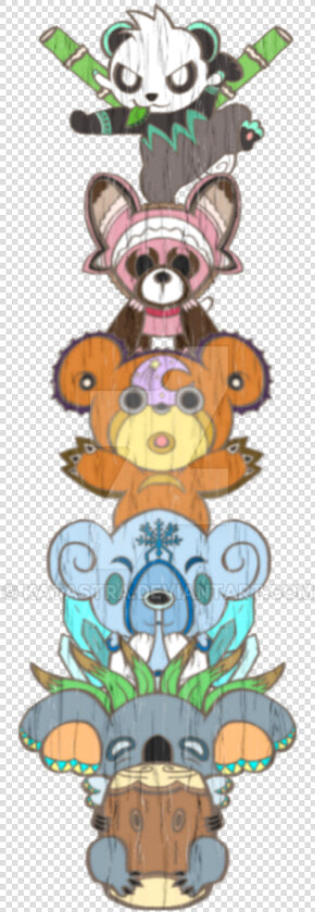 Grasshopper Clipart Totem Pole   Cartoon Totem Pole Bear  HD Png DownloadTransparent PNG