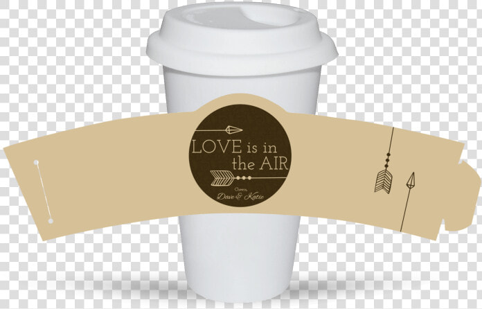 Newlywed Wedding Cup Sleeve Template Preview   Cup Sleeve Template Psd  HD Png DownloadTransparent PNG