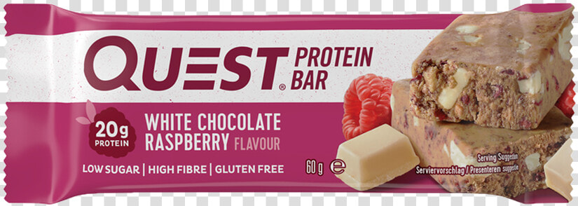 White Choc Raspberry   חטיף חלבון Quest  HD Png DownloadTransparent PNG