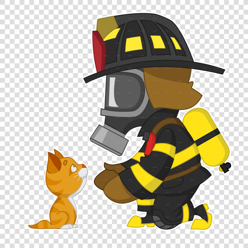 Firefighter And Kitten Firefighter And Kitten   Firefighter Png  Transparent PngTransparent PNG