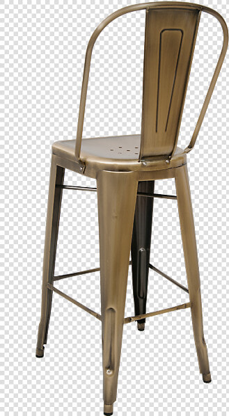 Bistro Style Metal Bar Stool In Brass Finish   Brass Metal Bar Stools  HD Png DownloadTransparent PNG