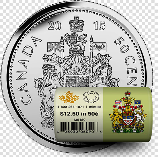 2015 50 cent Special Wrap Circulation Coin Roll   Illustration  HD Png DownloadTransparent PNG