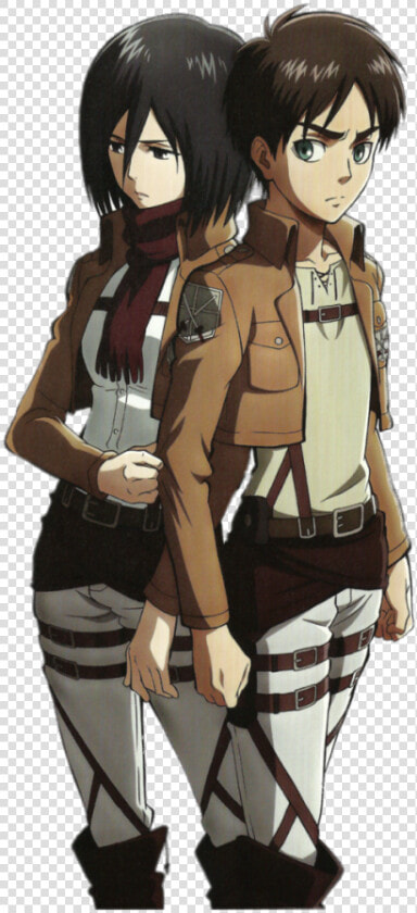 Attack On Titan Eren Yeager And Mikasa Ackerman   Attack On Titan Png  Transparent PngTransparent PNG