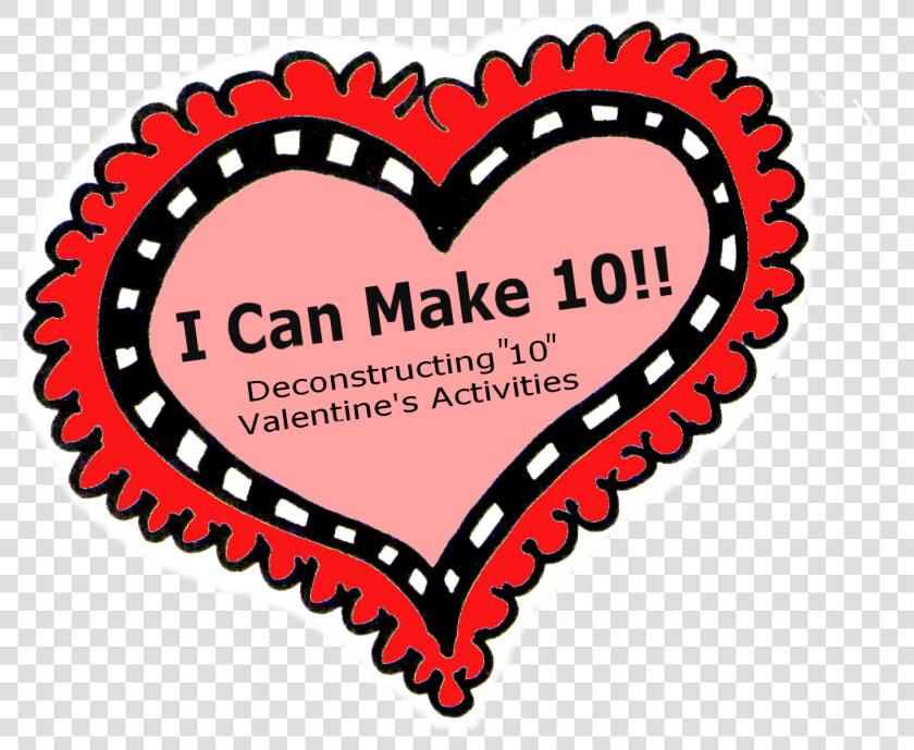 Valentines Math Freebie Decomposing 10 Preschool Powol   Heart  HD Png DownloadTransparent PNG