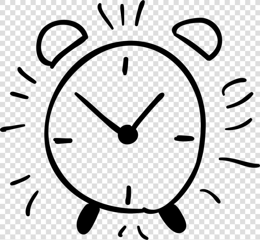 Alarm Clock Hand Drawn Outline   Alarm Clock Hand Drawn  HD Png DownloadTransparent PNG