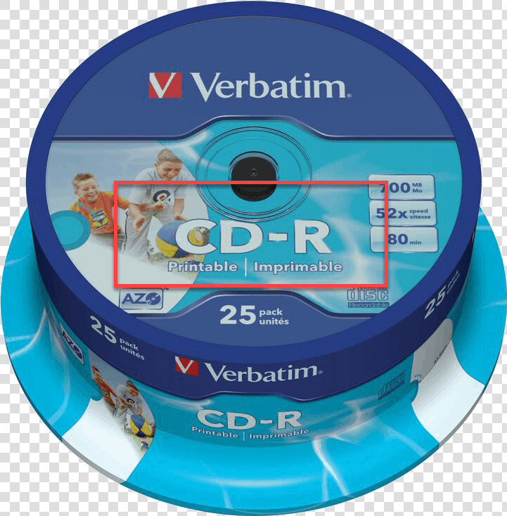 Shows A Pack Os Cd R Blank Cd S With The R Highlighted   Verbatim Dvd R Dl  HD Png DownloadTransparent PNG