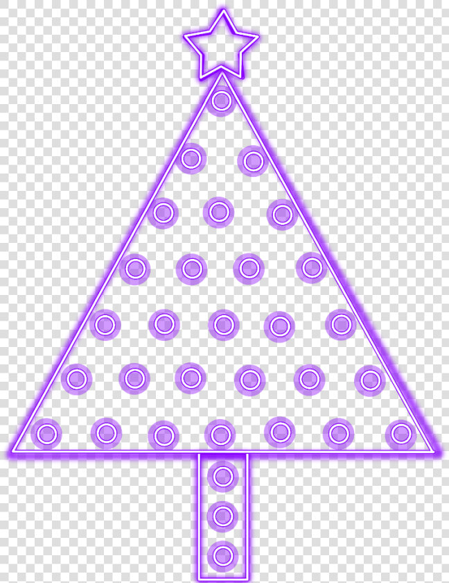  neon  christmastree  triangle  christmas  tree  freetoedit   Circle  HD Png DownloadTransparent PNG