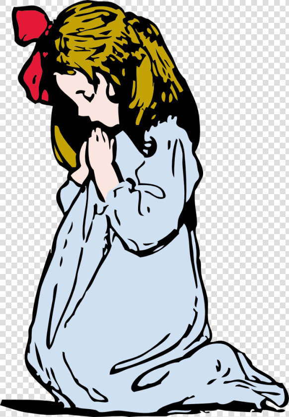 Onlinelabels Clip Art Girl   Girl Praying Clipart  HD Png DownloadTransparent PNG