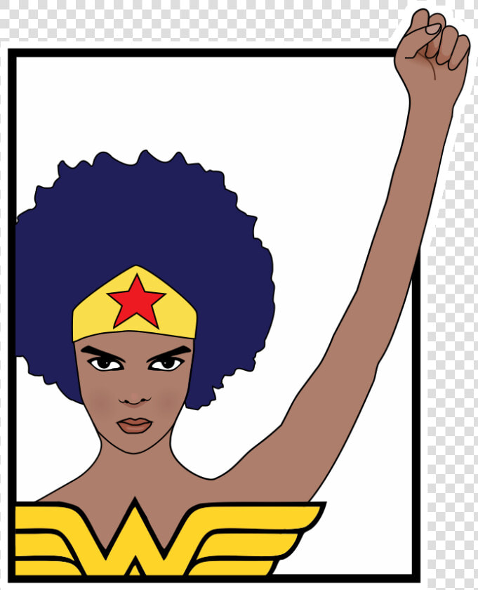 Clip Art Adesivo Wonderful Black Woman   Mulher Maravilha Negra  HD Png DownloadTransparent PNG