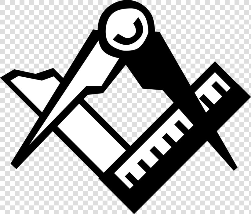 Vector Illustration Of Freemasonry Stonemason S Square   Drafting Tools Vector Png  Transparent PngTransparent PNG