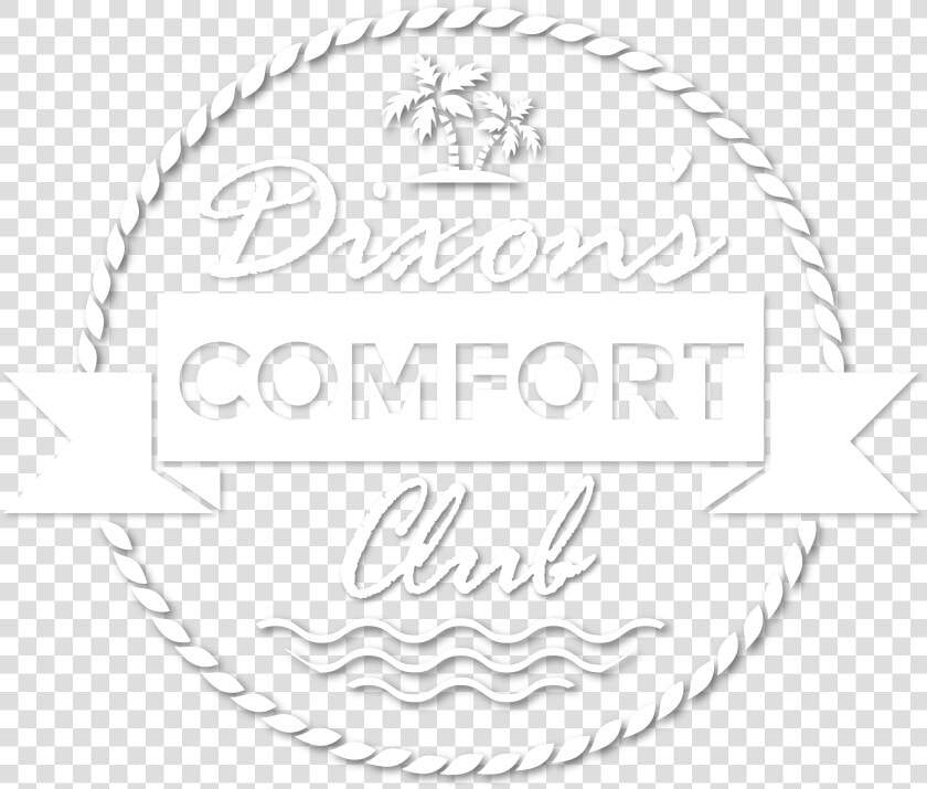 Dixon S Comfort Club Badge In White With Drop Shadow   Beach Vector Background Summer  HD Png DownloadTransparent PNG