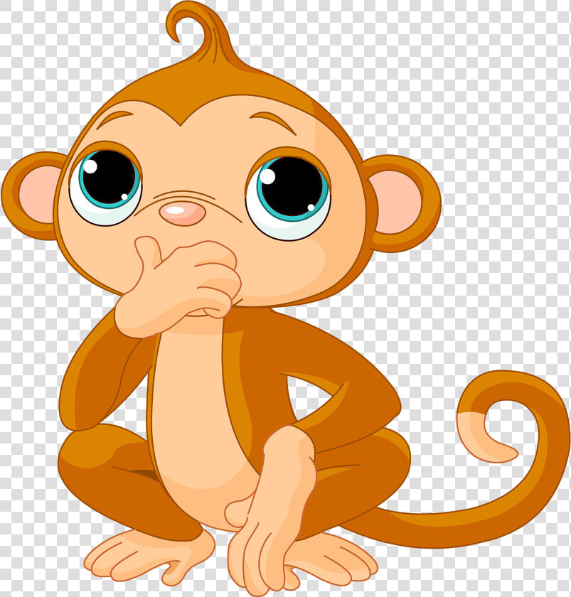 Drawing Free Content Clip Art Thinking Little   Monkey Clip Art  HD Png DownloadTransparent PNG