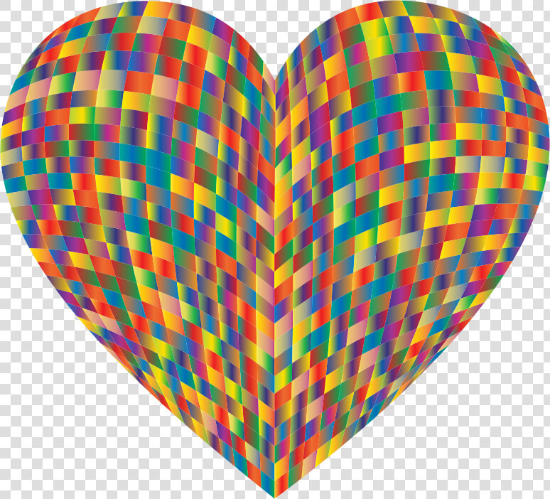 3d Prismatic Grid Heart   Balloon  HD Png DownloadTransparent PNG