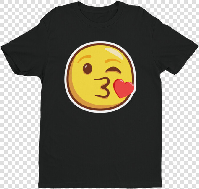 Wink And Kiss Emoji Short Sleeve Next Level T Shirt   Shark Bear T Shirt  HD Png DownloadTransparent PNG