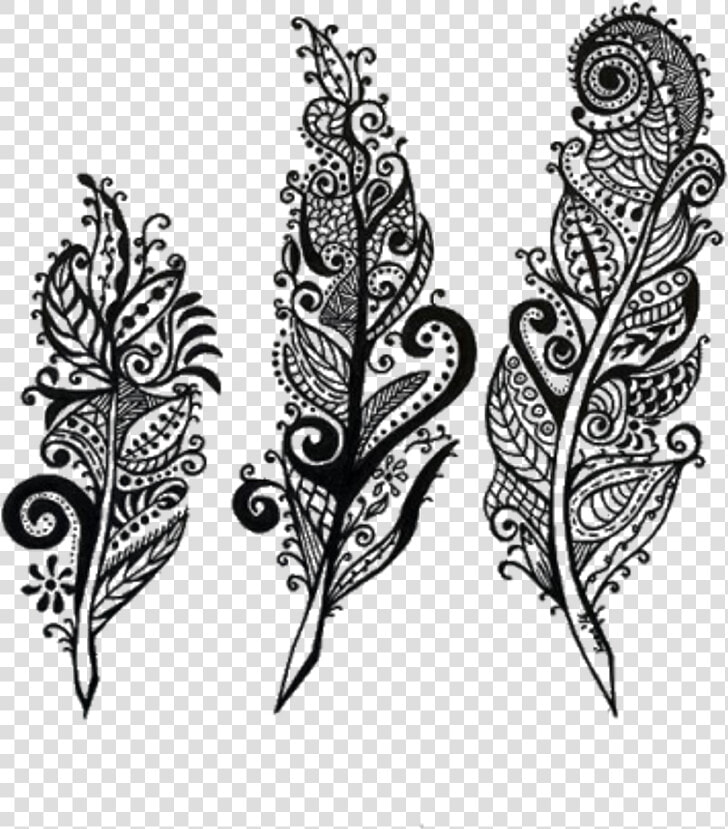 Clip Art Boho Design   Boho Feather Clipart Black And White  HD Png DownloadTransparent PNG