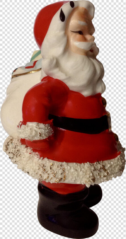 Vintage Santa Claus Ceramic Figurine With Bag Of Toys   Figurine  HD Png DownloadTransparent PNG