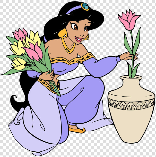 Jasmine Arranging Flowers   Princess Jasmine Coloring Pages  HD Png DownloadTransparent PNG