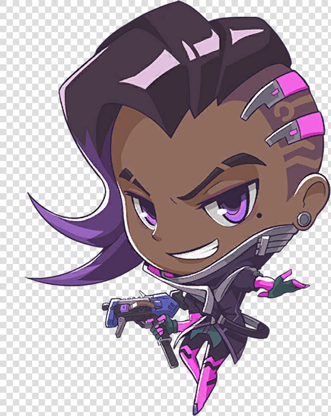 Transparent Sombra Png   Overwatch Sombra Cute Spray  Png DownloadTransparent PNG