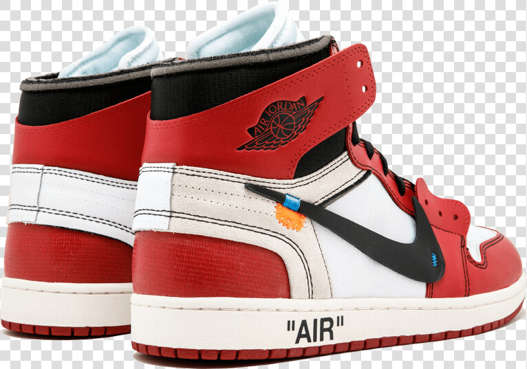 Off white X Air Jordan   Tenis Jordan 1 Chicago Off White  HD Png DownloadTransparent PNG