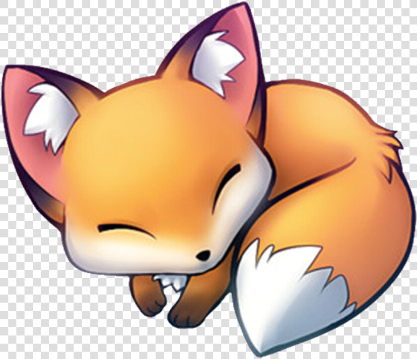 1000 X 1000   Cute Sleeping Fox Cartoon  HD Png DownloadTransparent PNG